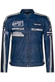 Men's Real Racing Black Nappa Leather Moto Biker Jacket…