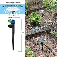 Vista 8 de 160Ft Drip Irrigation System with Water Timer for Garden, Main Water Hose ID 1/2inch 30Ft, 1/4in 130Ft, Sufficient Water Pressure, Irrigation