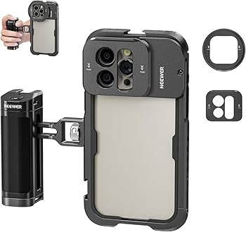 NEEWER iPhone 15pro用ケージセット Amazon.co.jp: NEEWER 15 Pro Maxスマホケージビデオリグ Bluetooth