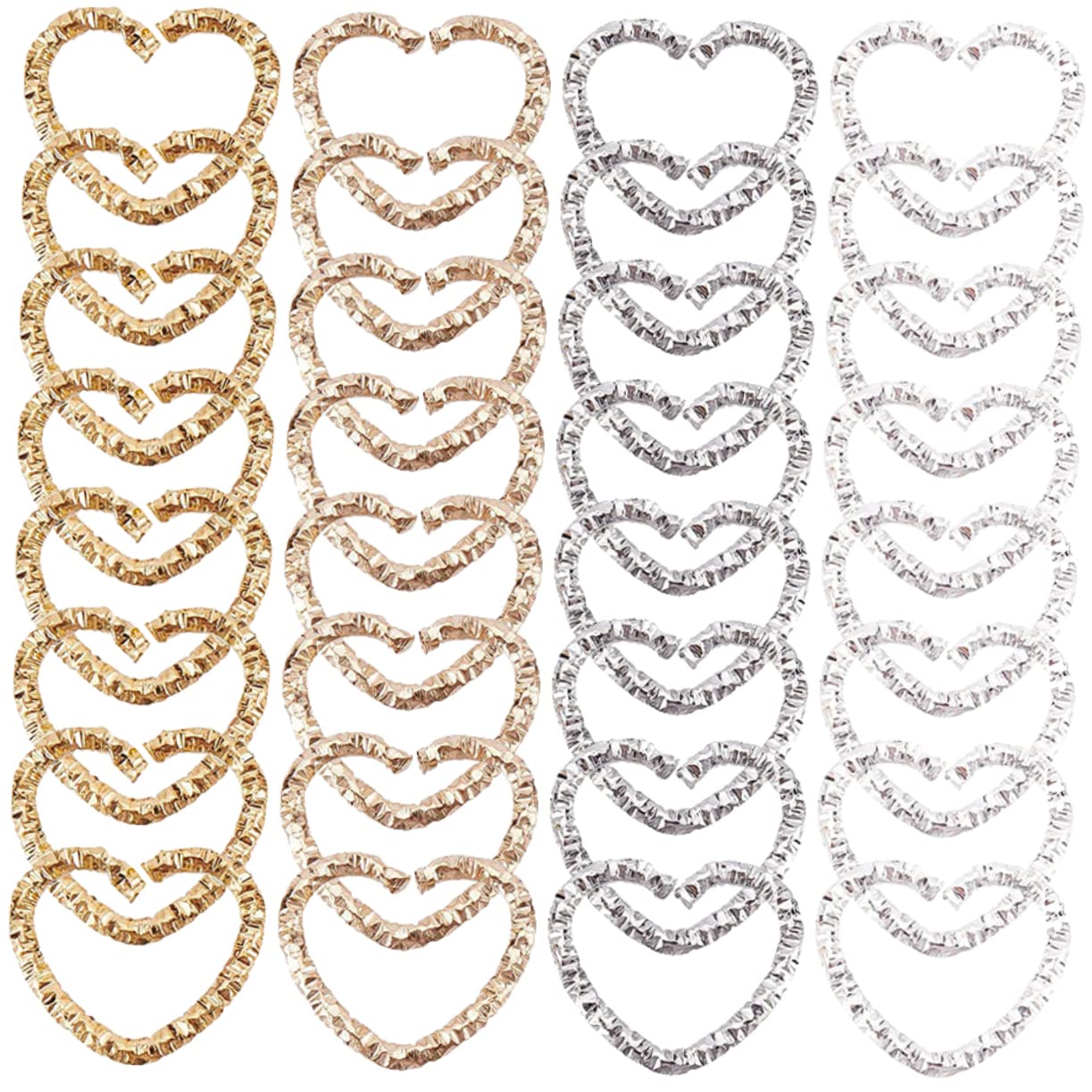 EXCEART 640pezzi Anelli Di Collegamento Forma Di Cuore Per Creazione Gioielli Facili Da Usare e Design Creativo Accessori Decorativi Resistente Per Artigianato
