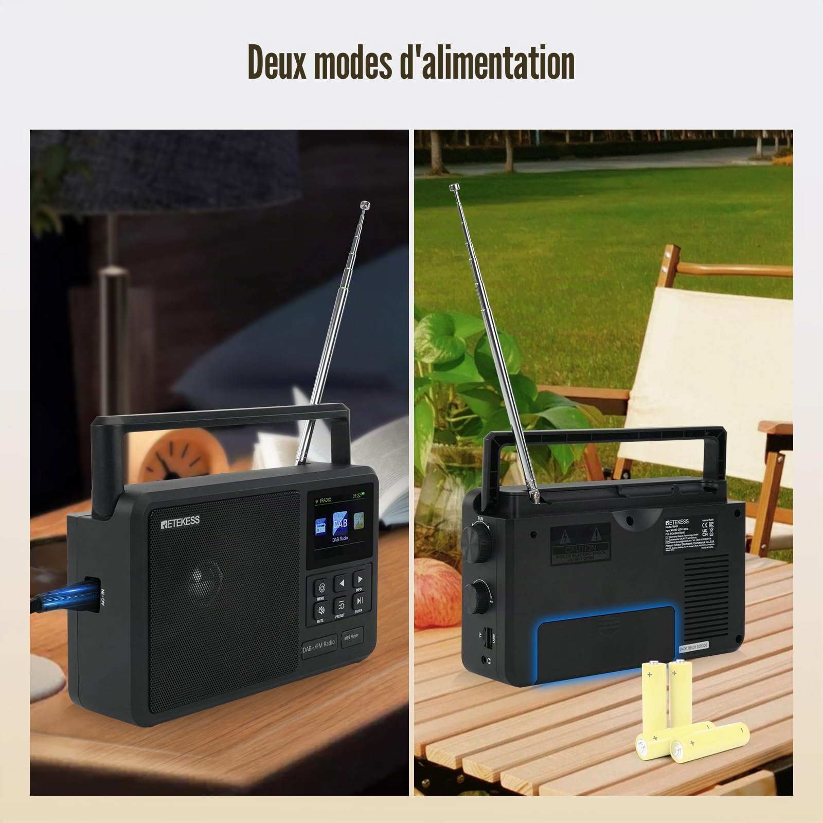 Retekess TR640 Radio Internet, Radio Numérique Dab