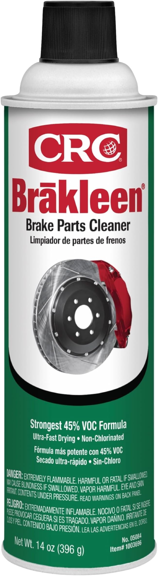 CRC Brakleen 1003695 Brake Cleaner Spray Non-Chlorinated Low VOC, 14 oz, [1 Pack]