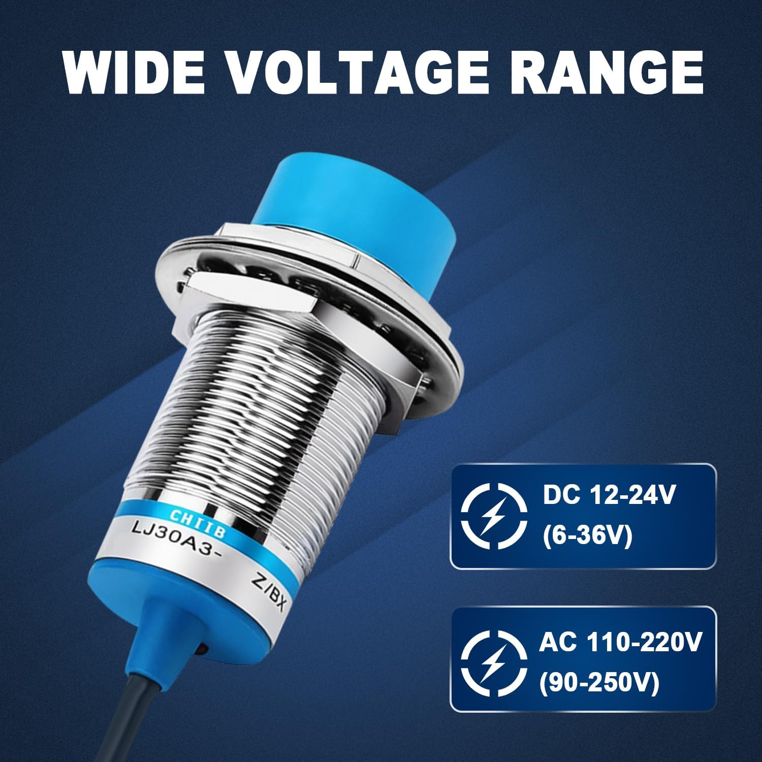 Capacitive Proximity Sensor Switch, M30 Thread, Unshielded Installation, AC Type-2 Wire, NO（Normally Open, LED Indicator
