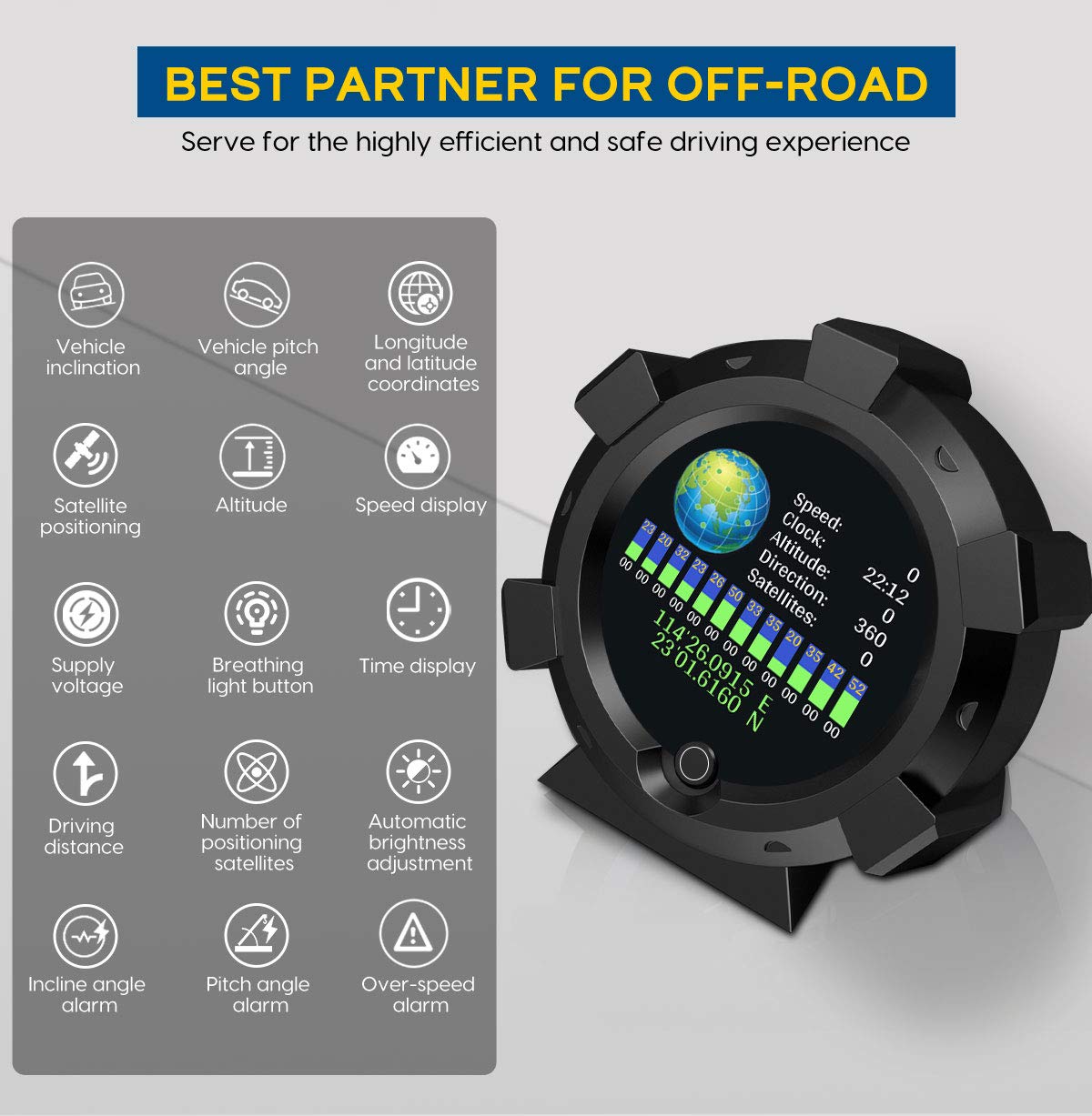 Altimeter Auto Altimeter For Car X95 GPS Digital Speedometer & Inclinometer - Head Up ...