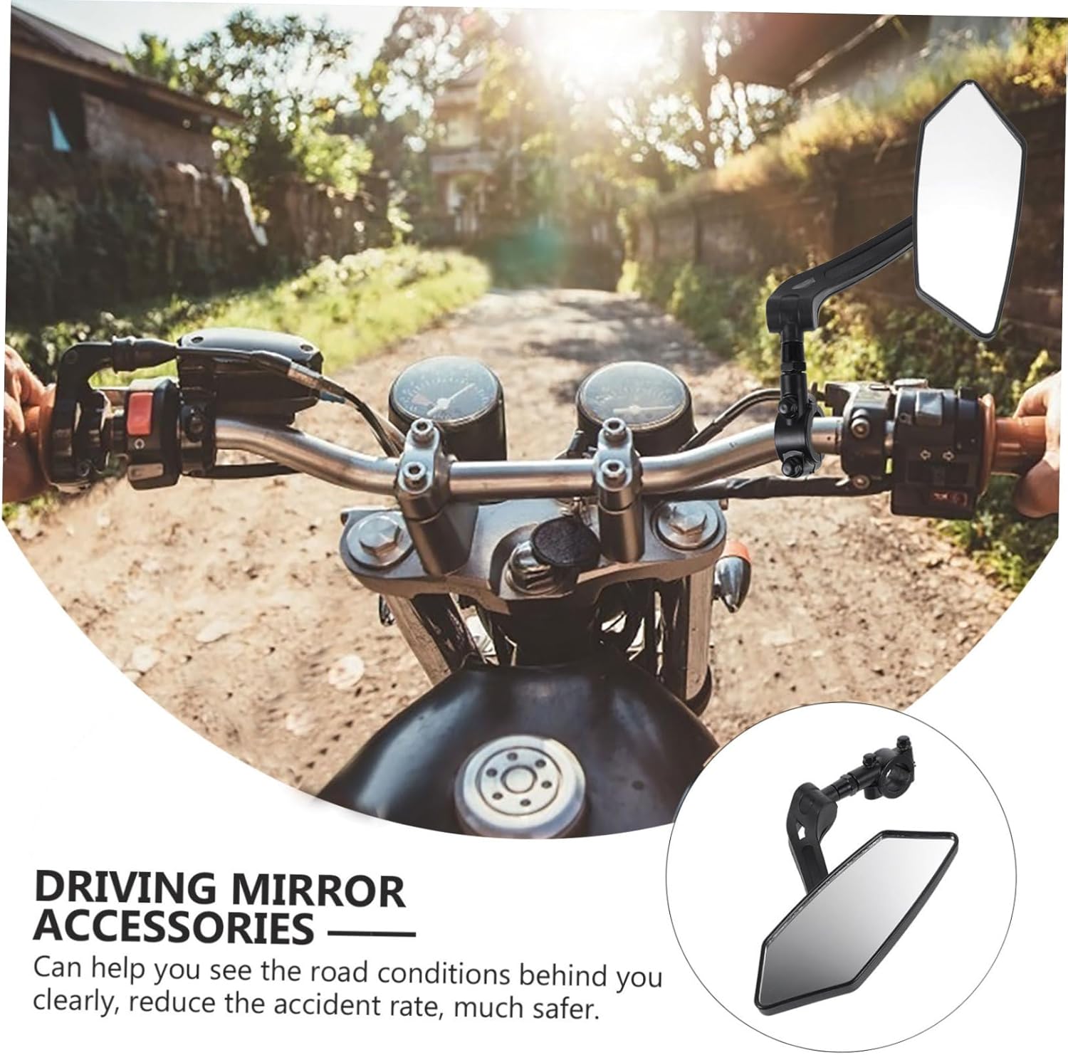 BESPORTBLE 4pcs Rearview Mirror for Road and Mountain Lightweight Convex Safety Mirror for Handlebars Easy to Install Cycling Accessory for Enhanced Visibility