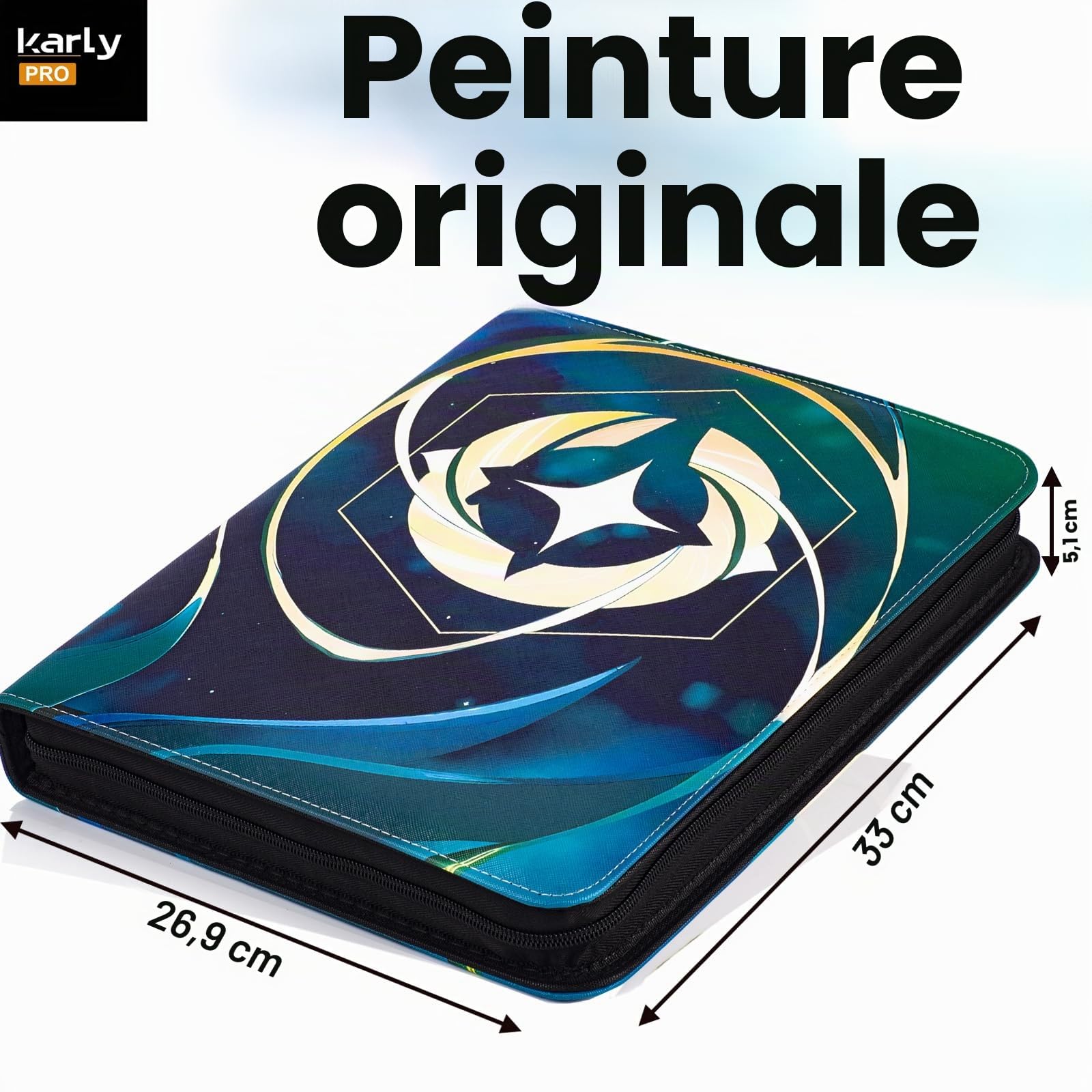 Classeur pour cartes Lorcana, album de cartes à collectionner de qualité supérieure, 990 poches, 3 anneaux, compatible avec cartes Lorcana, cartes JCC et autres cartes de jeu - Vert