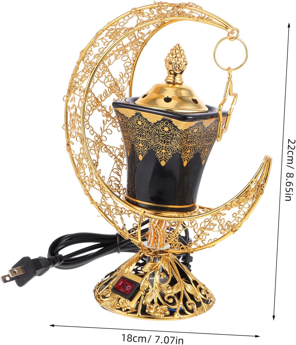 Arabic Style Electric Incense Burner Ceramic Censer with Plug for Safe Aroma Experience for Home Office Yoga and Meditation Spaces
