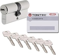 ToniTec ABUS TEC440 Double Cylinder Lock Cylinder with Code Card 30 / 30 mm