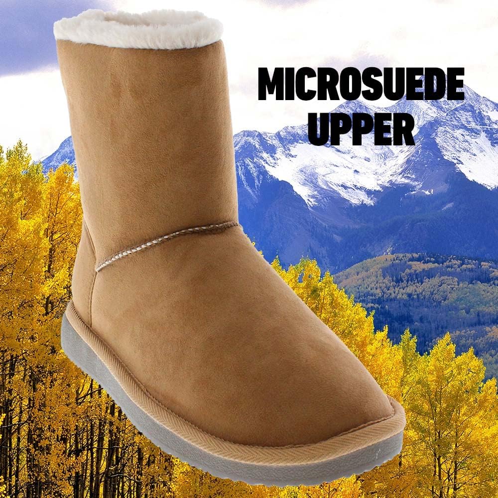 Body Glove Fireside Womens Boots | Winter Boots - Fur Lined Snow Boots, Indoor/Outdoor Boot Slipper, Lightweight and Cozy slipper