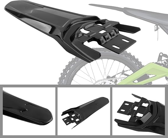 Back Extended Longer Rear Fender FIt,Dirt Bike Mudguard Tail Fender Guard Protectorfor Sur-Ron Light Bee(Black)