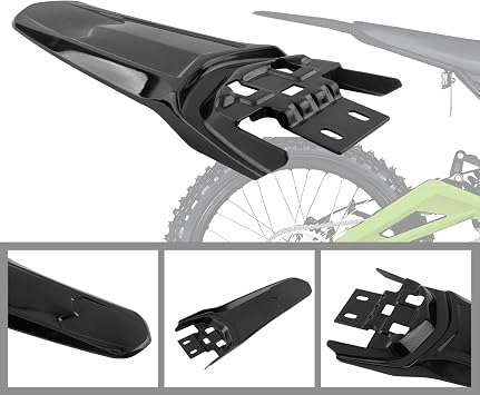 Back Extended Longer Rear Fender FIt,Dirt Bike Mudguard Tail Fender Guard Protectorfor Sur-Ron Light Bee(Black)