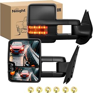 Nilight Towing Mirrors For 2007-2014 Chevy Silverado GMC Sierra Yukon XL