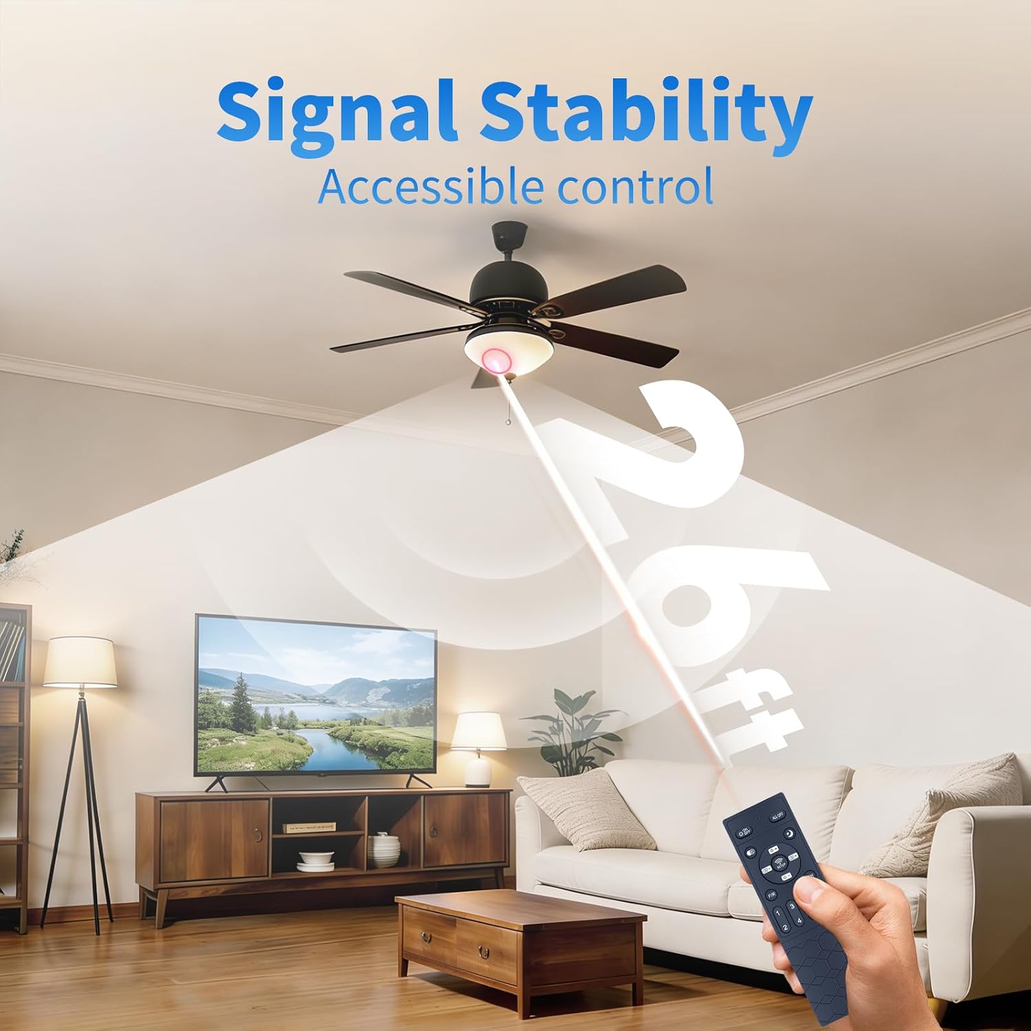 Universal Replacement Remote Control for ZHMDJDSH ADH-CFL Series, Ayaoty SY Series, LEDIARY Y24FSD Series Ceiling Fan with Lights Models DH-CFL02,ADH-CFL04/05/06/07/08/09,ADH-CFL10/11/12