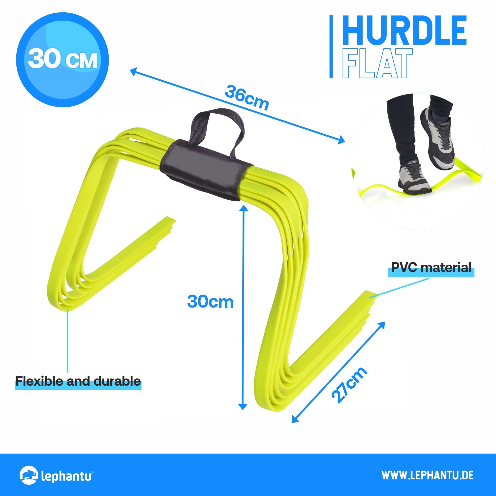 elastische Koordinationshürden im 6er-Set | 30 cm