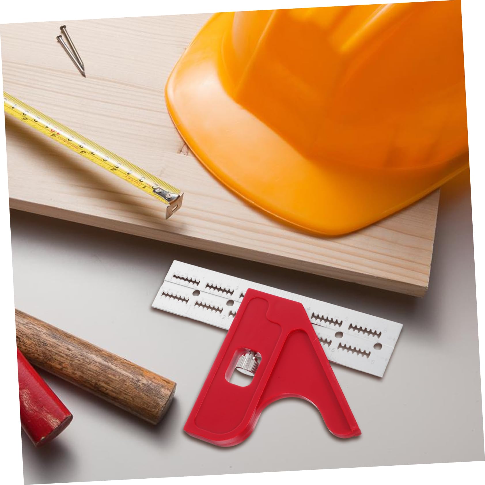 NUOBESTY 5 Pezzi Righello Falegnameria Multifunzione Strumento Misurazione Angolare Precisione per Lavori Costruzione e Design Portatile e Facile da Usare