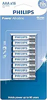 Pilha Philips alcalina AAA 1.5V com 16 unidades LR03P16B/59