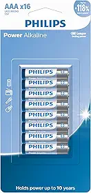 Pilha Philips alcalina AAA 1.5V com 16 unidades LR03P16B/59