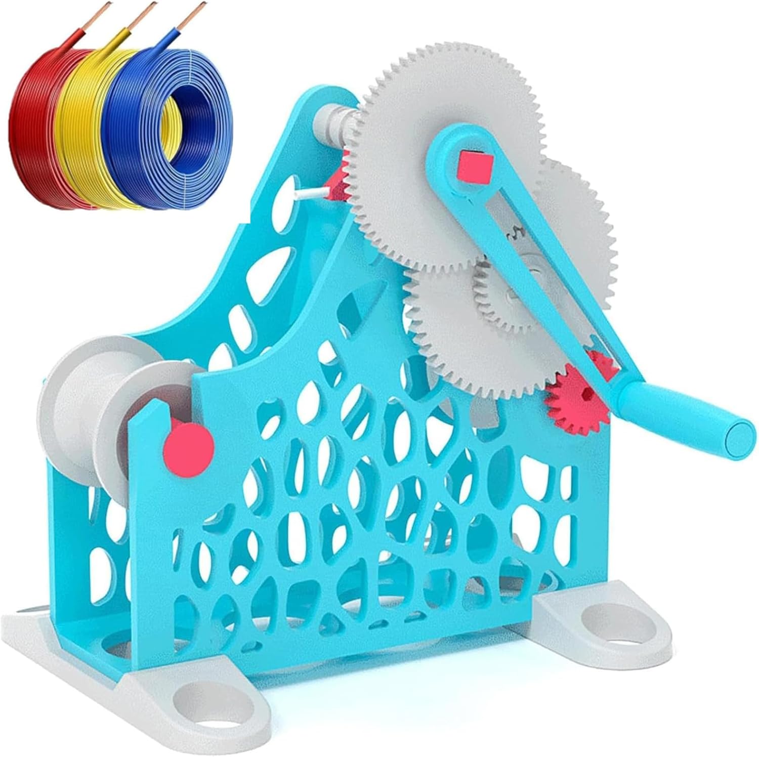 Manual Spool Winder, 3D Filament Spool Winder, Smooth Rotation, Removable Modular Design, Without Tangling, for Wires Weighing 1 Kg, for 3D Printing Enthusiasts, Textile Artists