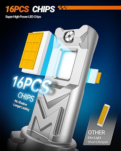 Miniatura 9 de SEALIGHT Bombillas LED antiniebla H10 9145 9140, bombillas LED 9040 9045 6000K blanco diamante 400% brillo, Plug and Play, cuerpo de aluminio de