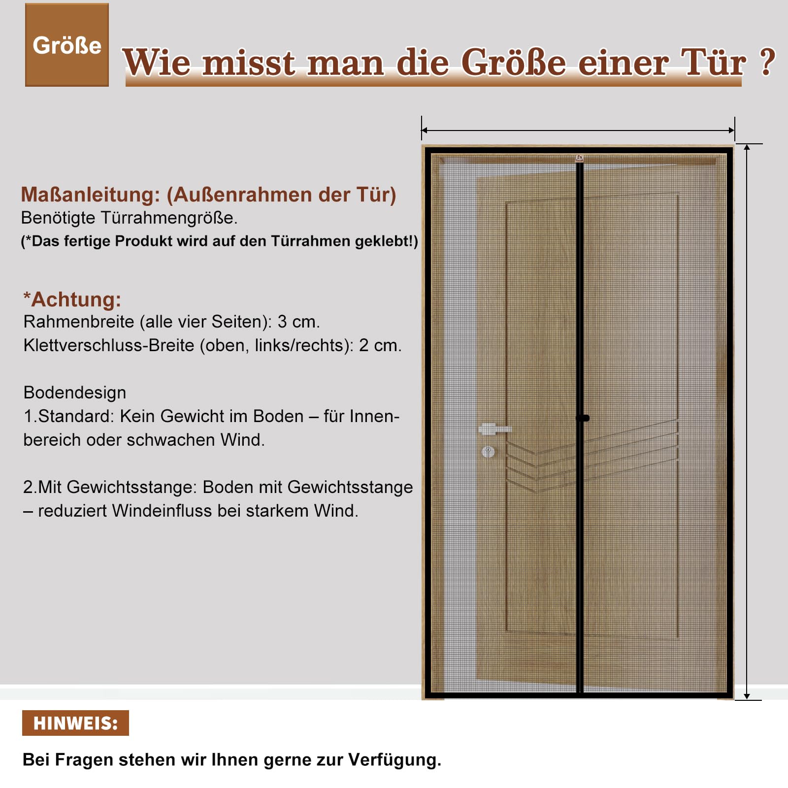 Yotache Fliegengitter Doppeltür Nach Maß, Magnet Fliegengitter auf Maß aus Polyester, Breite 190-210cm, Ohne Bohren, Schwarz/Weiß/Grau