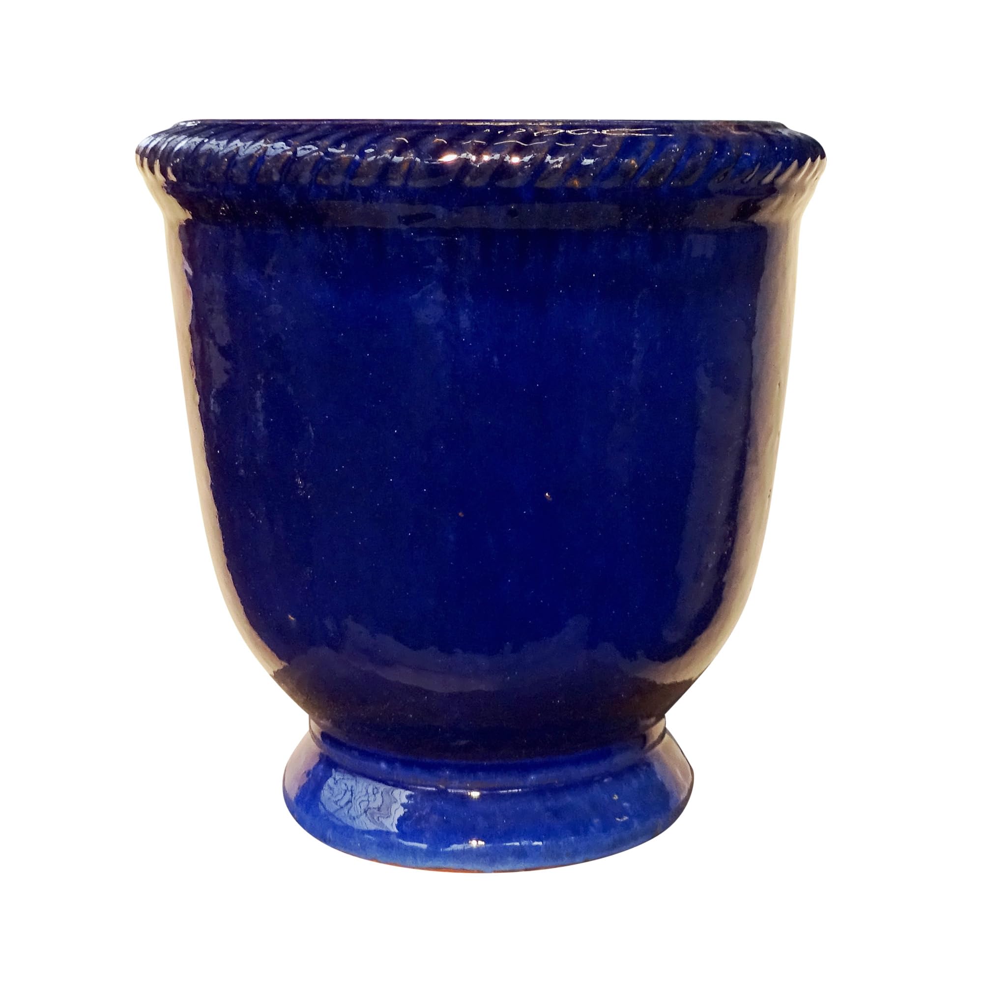 Steinzeug-Blumentopf/Pflanzkübel Laurel Blau 29x30cm frostfest
