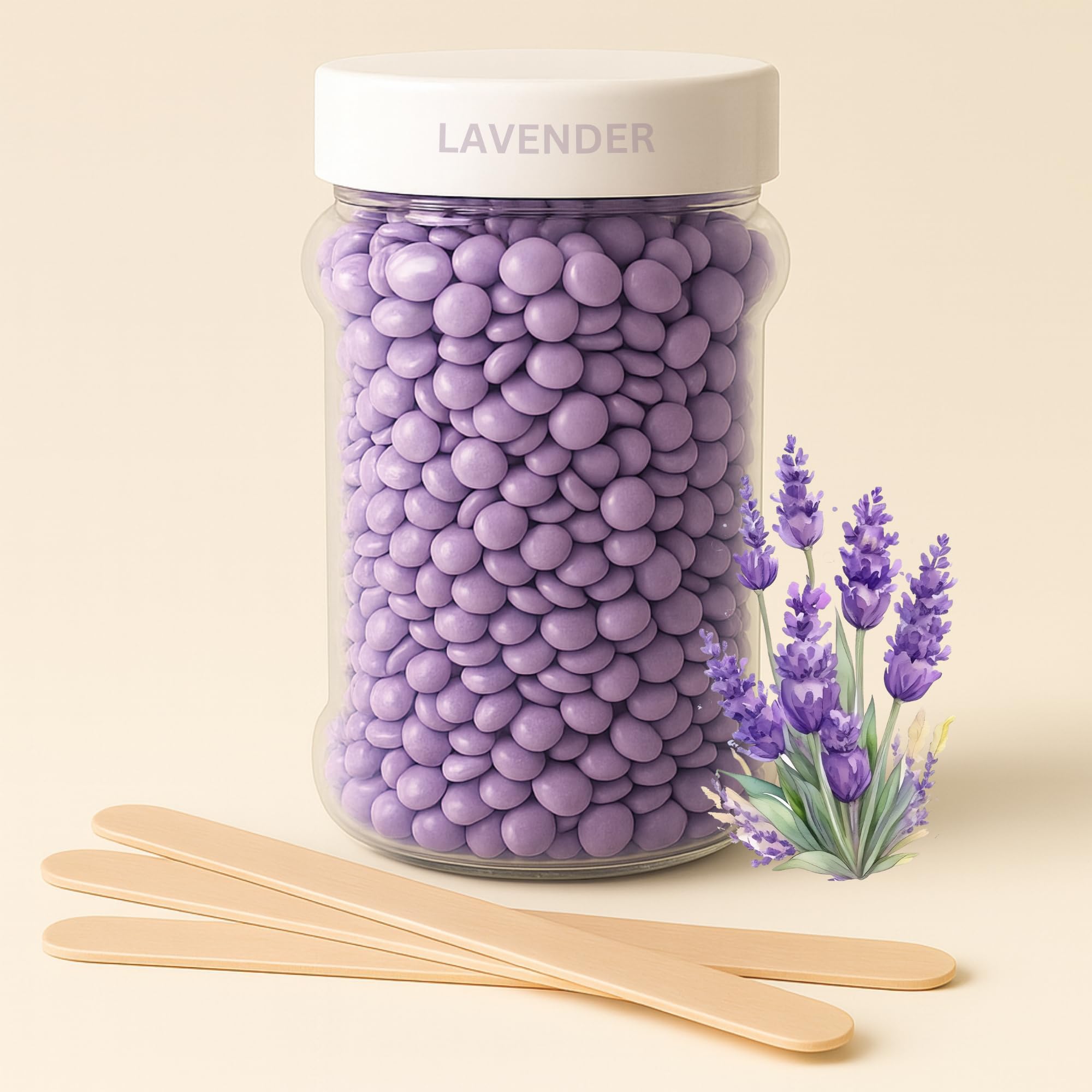 Lavender Hard Wax Beans 75g – Mini Pack Hard Bean Wax for Women Hair Removal – Face & Body Wax Beads – Painless Brazilian Wax at Home-image-28
