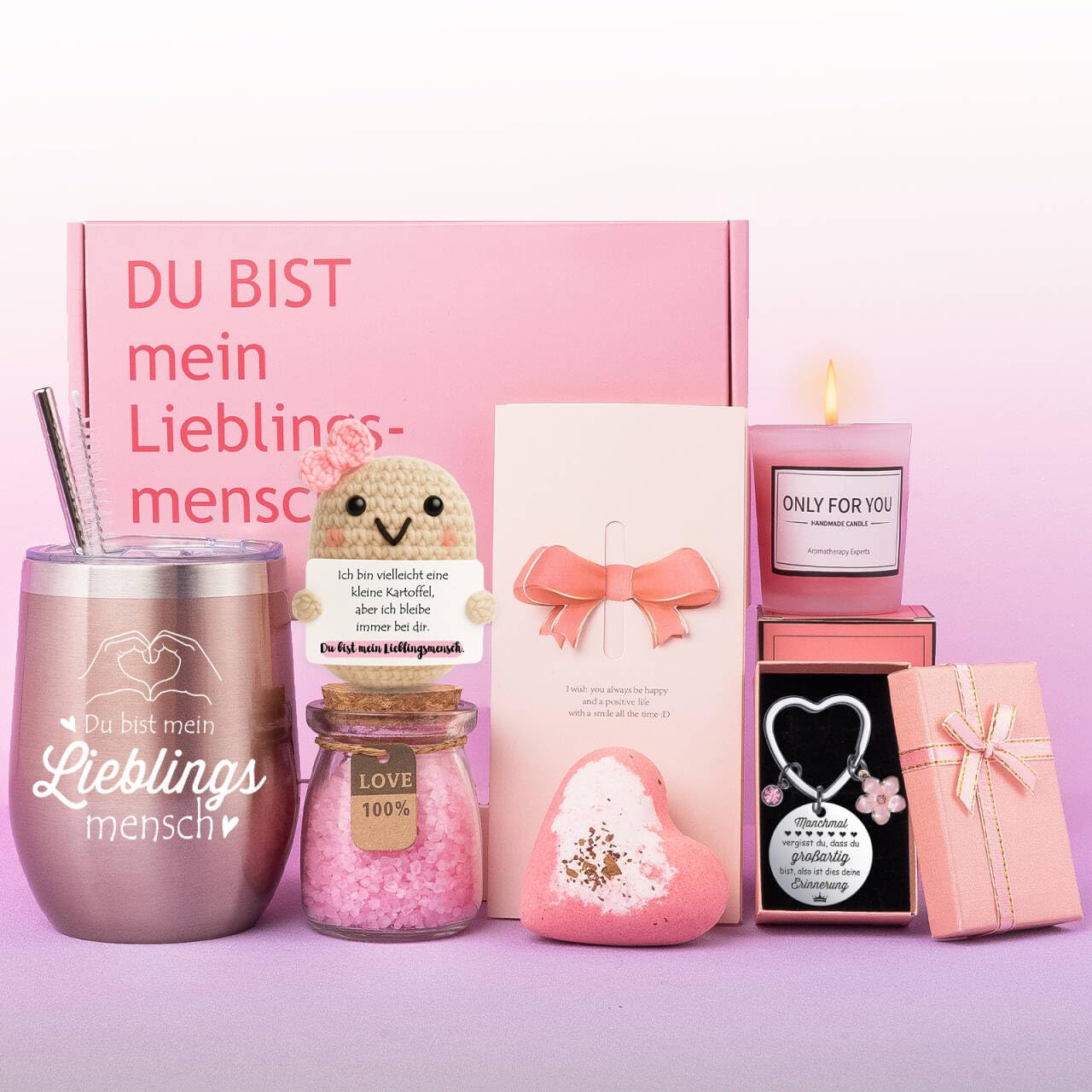 Tixlux Geschenk für Frauen, Lieblingsmensch Geschenkset, Geburtstagsgeschenk für Freundin, Schwester, Ehefrau, Mutter, Jahrestag Geschenk, Hochzeitstagsgeschenk, Geschenke zu Valentinstag