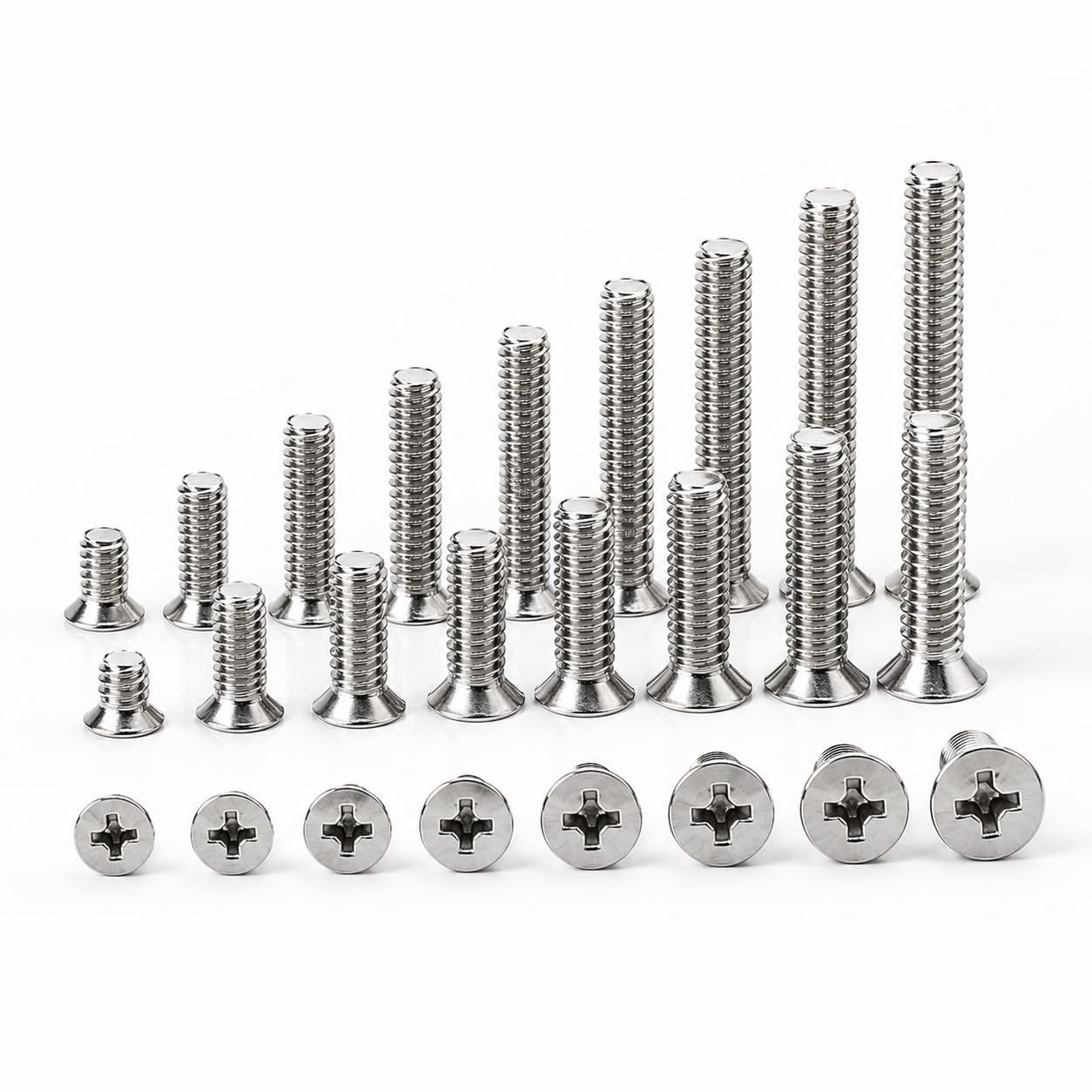 455Pcs Stainless Steel Phillips Countersunk Machine Screws Set M2‑M5