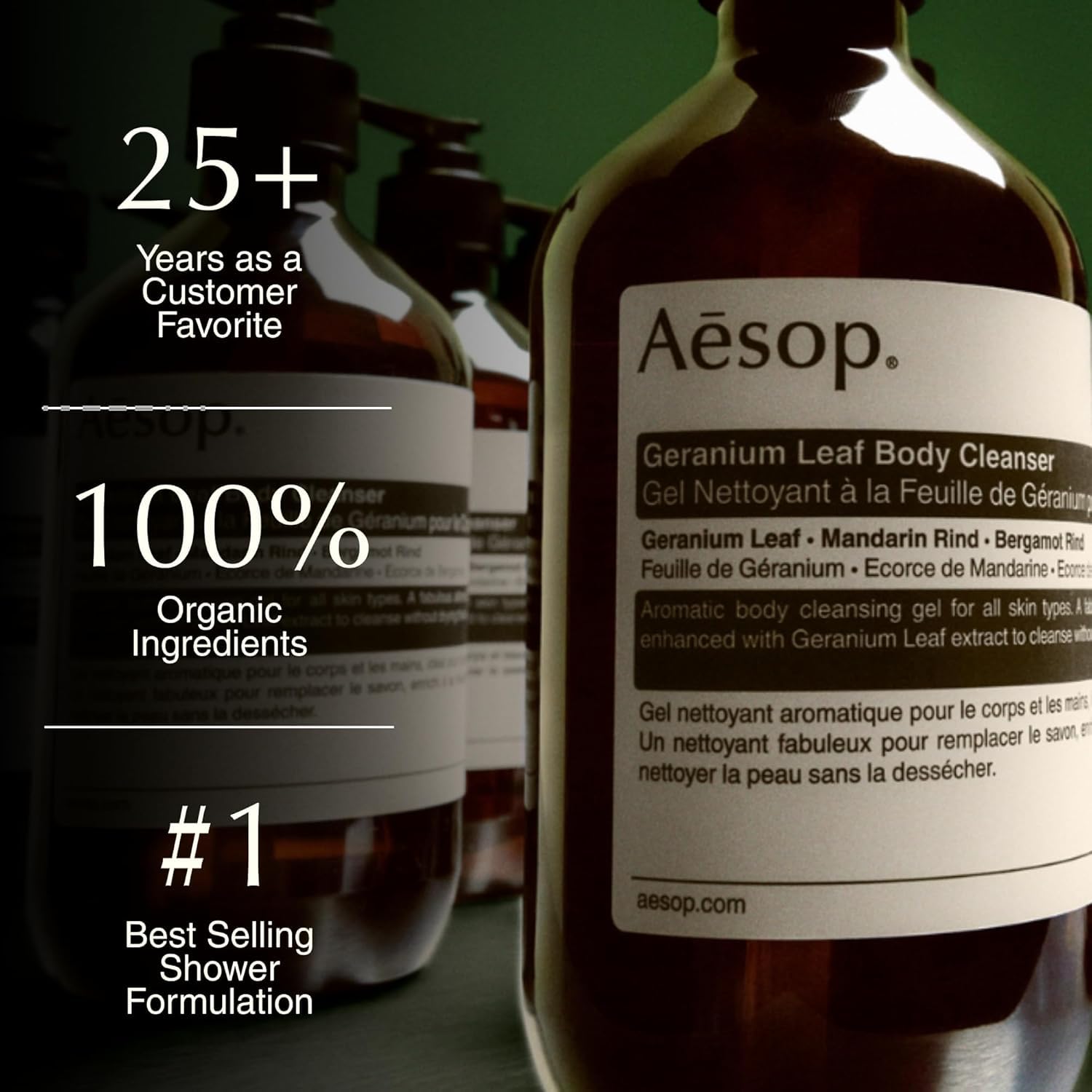 Amazon.com : Aesop Geranium Leaf Body Cleanser Refill | Gentle