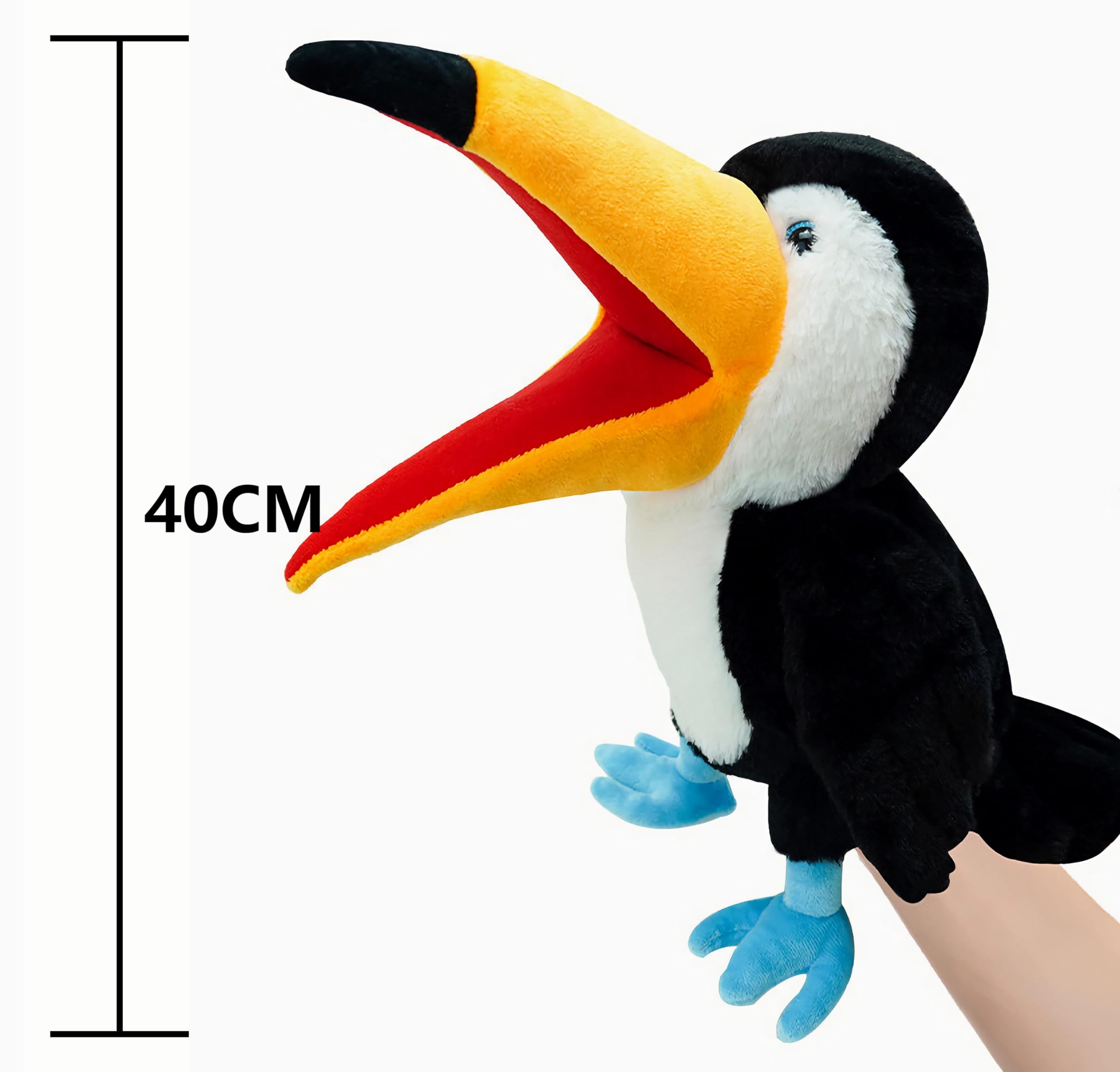 Marionetas de Mano de pájaros para niños,Incluye Loros, Pavos Reales, etc. con Bocas Abiertas móviles, Contar Cuentos,Regalos de cumpleaños - 4