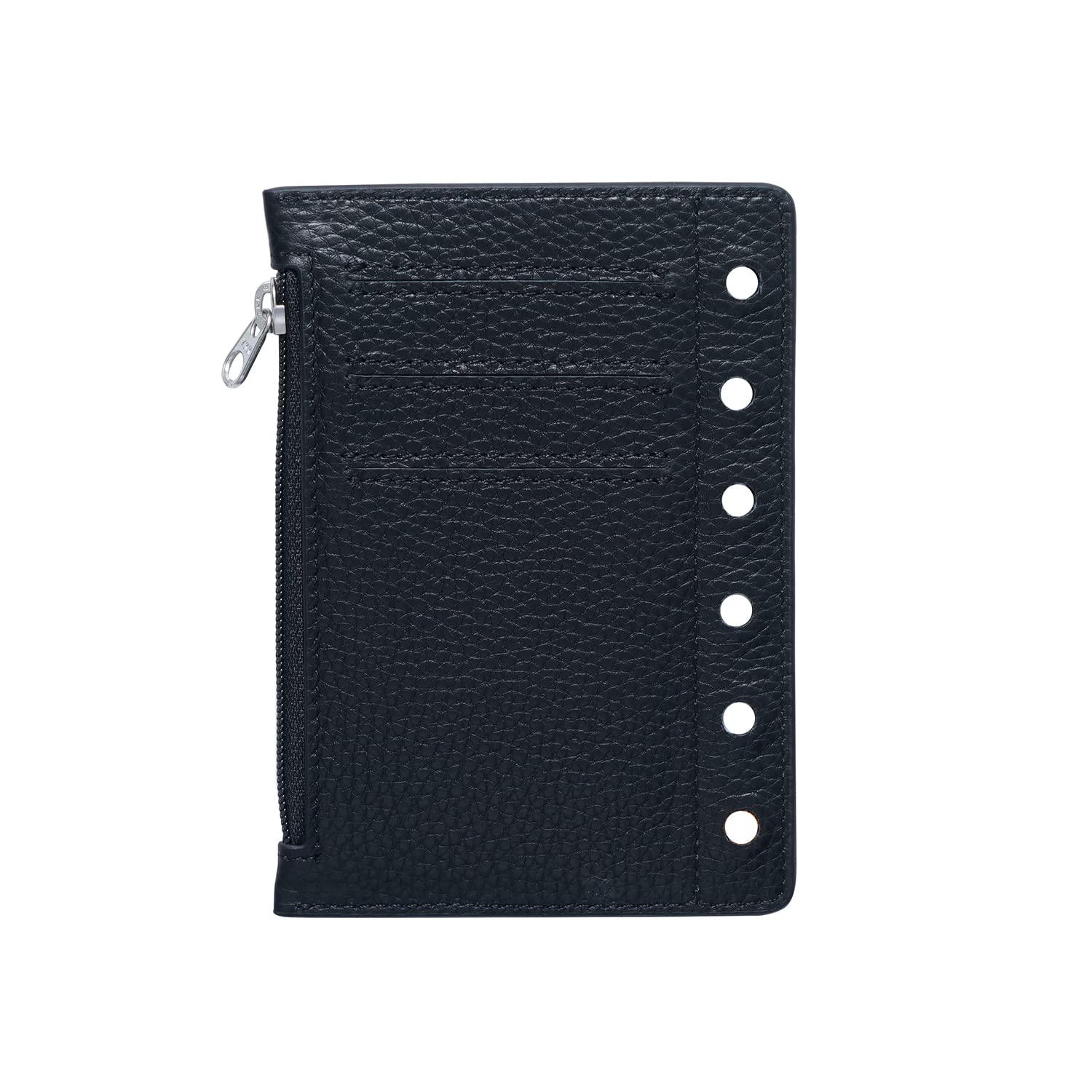 Moterm Zipper Flyleaf for Pocket Organiser - with Card Slots (Pebble-Black)