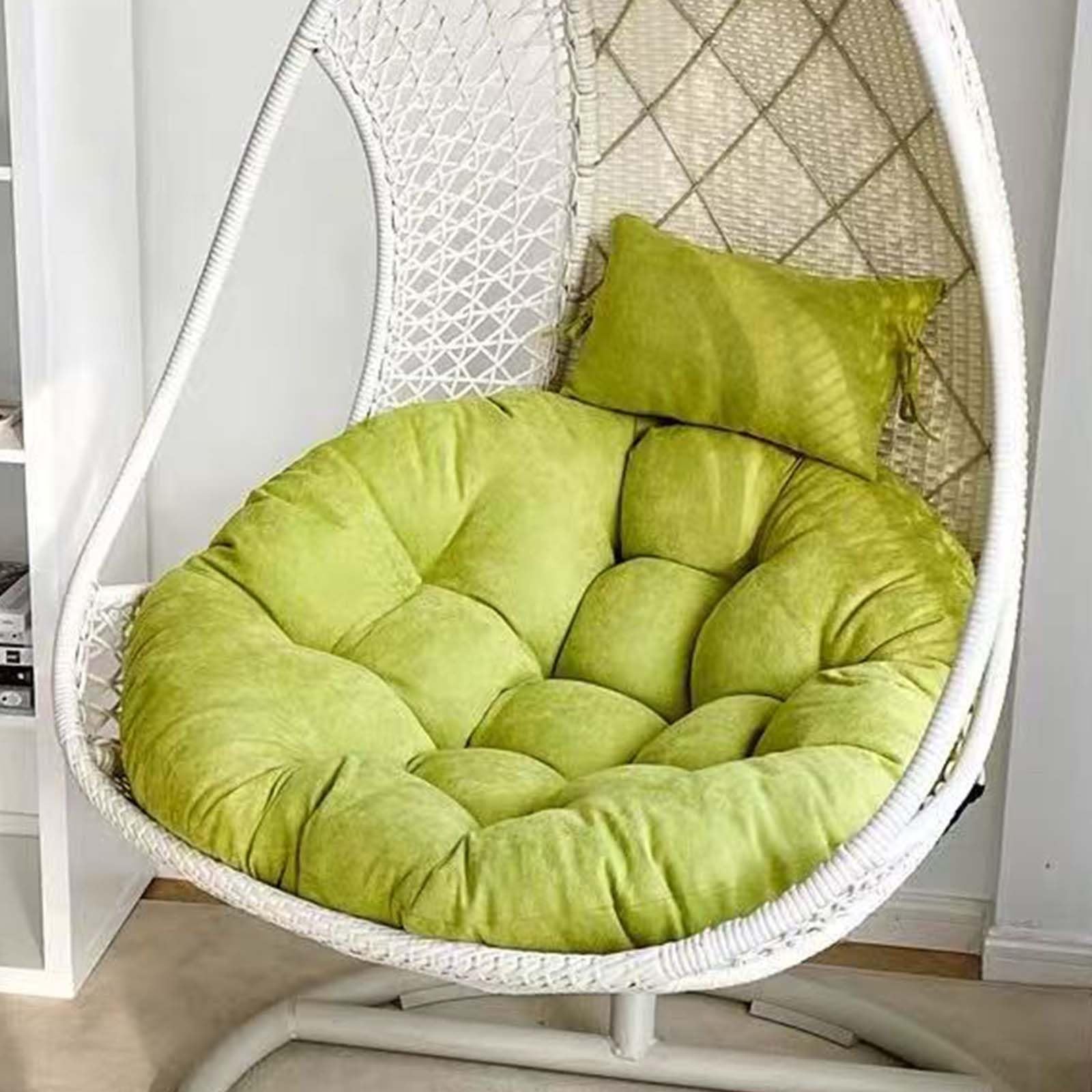 Grand coussin de siège suspendu vert pour fauteuil oeuf et hamac
