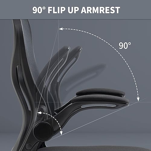 Miniatura 3 de Silla de dibujo, taburete de escritorio de oficina, sillas de altura ergonómicas ajustables para escritorio de pie con brazos abatibles, anillo de