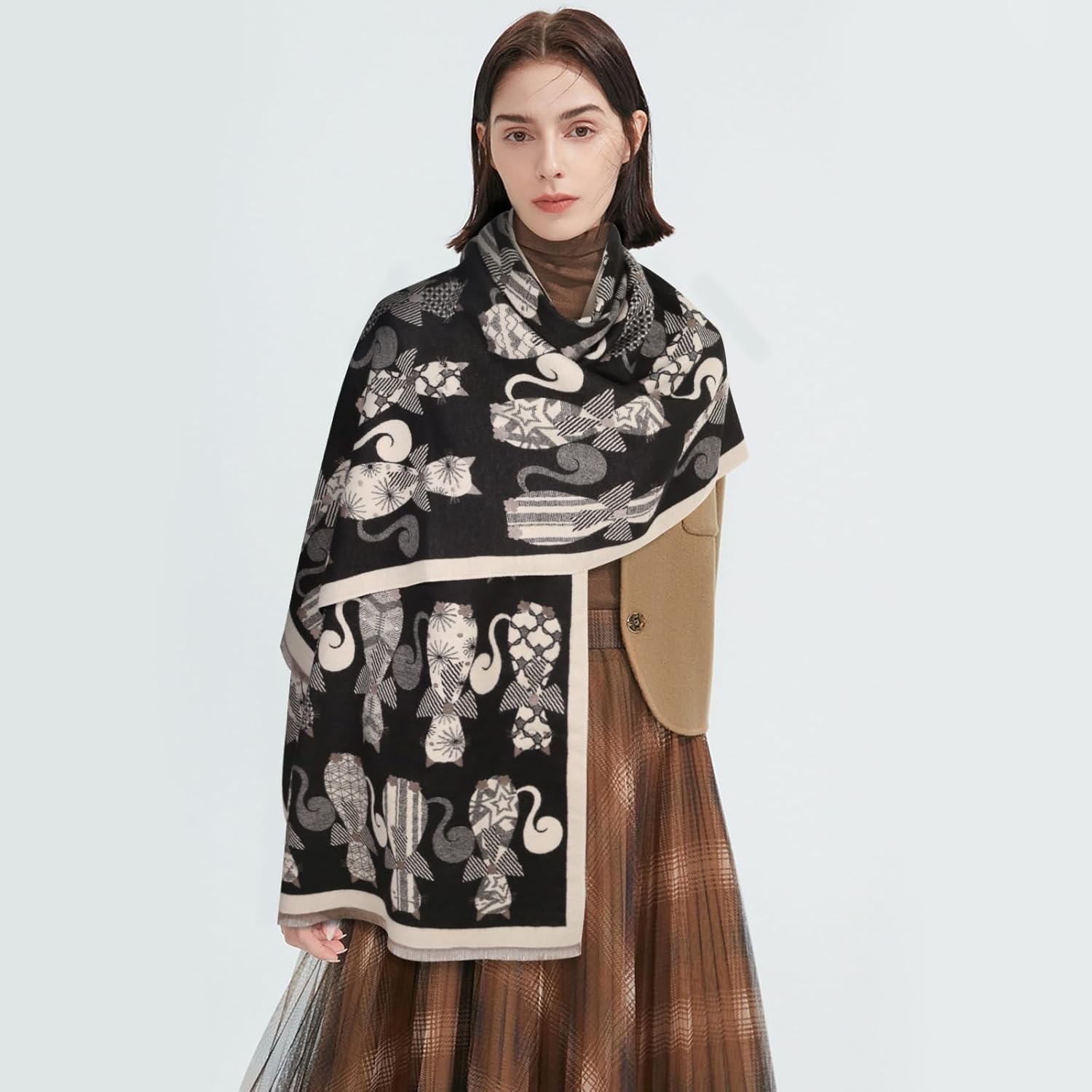 EXTREE Women's Scarf Wrap, Soft & Warm Shawl, Lightweight Skin-Friendly, Versatile for All Seasons, Holiday Gift Idea - Image 3