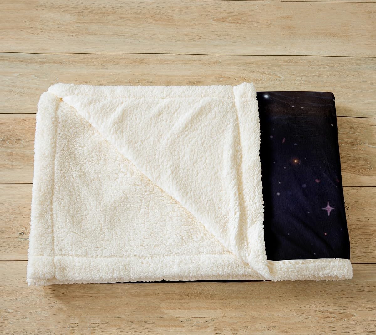 Feelyou Space Sherpa Blanket Purple Galaxy Fleece Throw Blanket for Kids Boys Girls Outer Space Plush Blanket Earth Planets Stars Fuzzy Blanket for Sofa Bed Couch,Throw 50x60 Inches