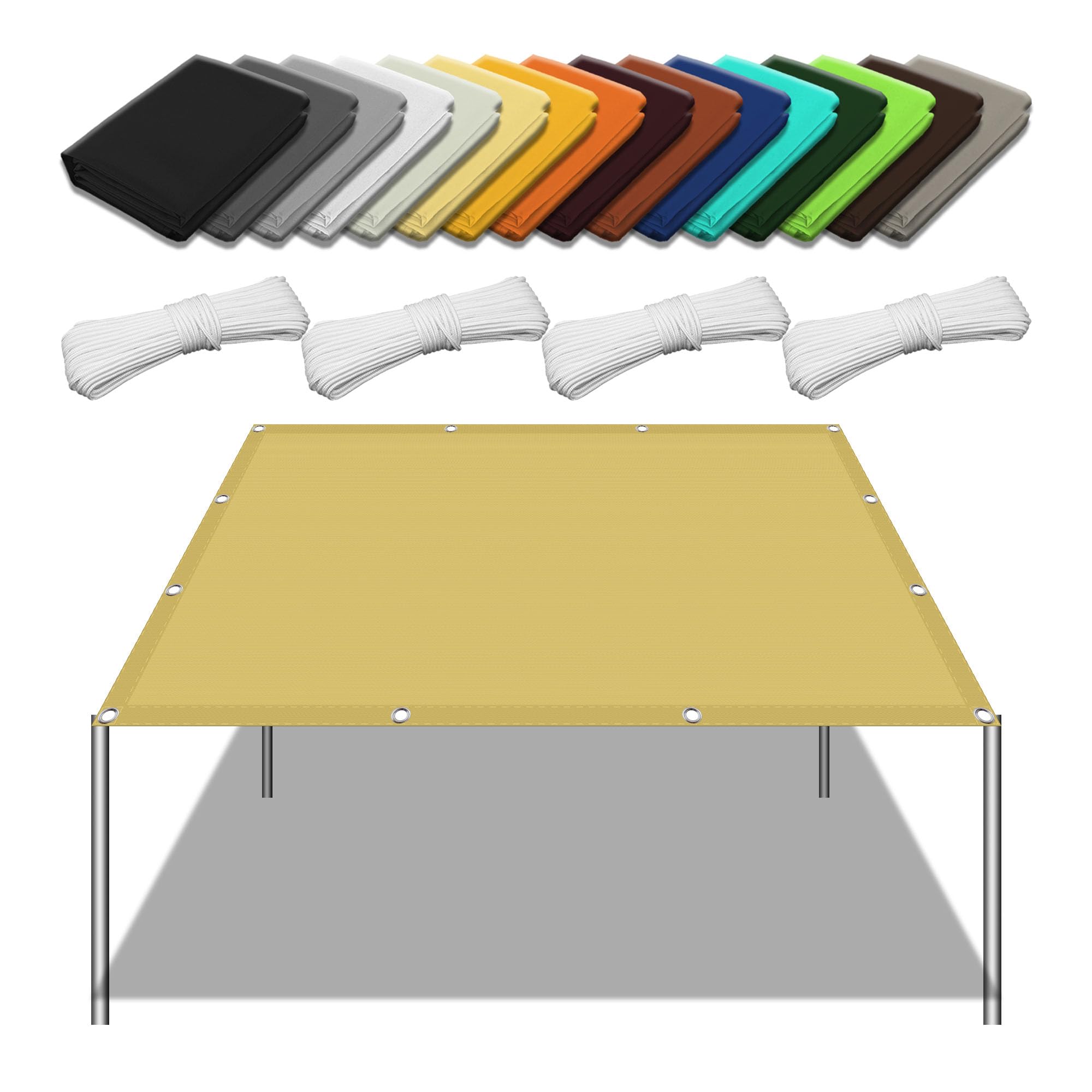 Voile d'ombrage pour terrasse et jardin filet protection solaire imperméable