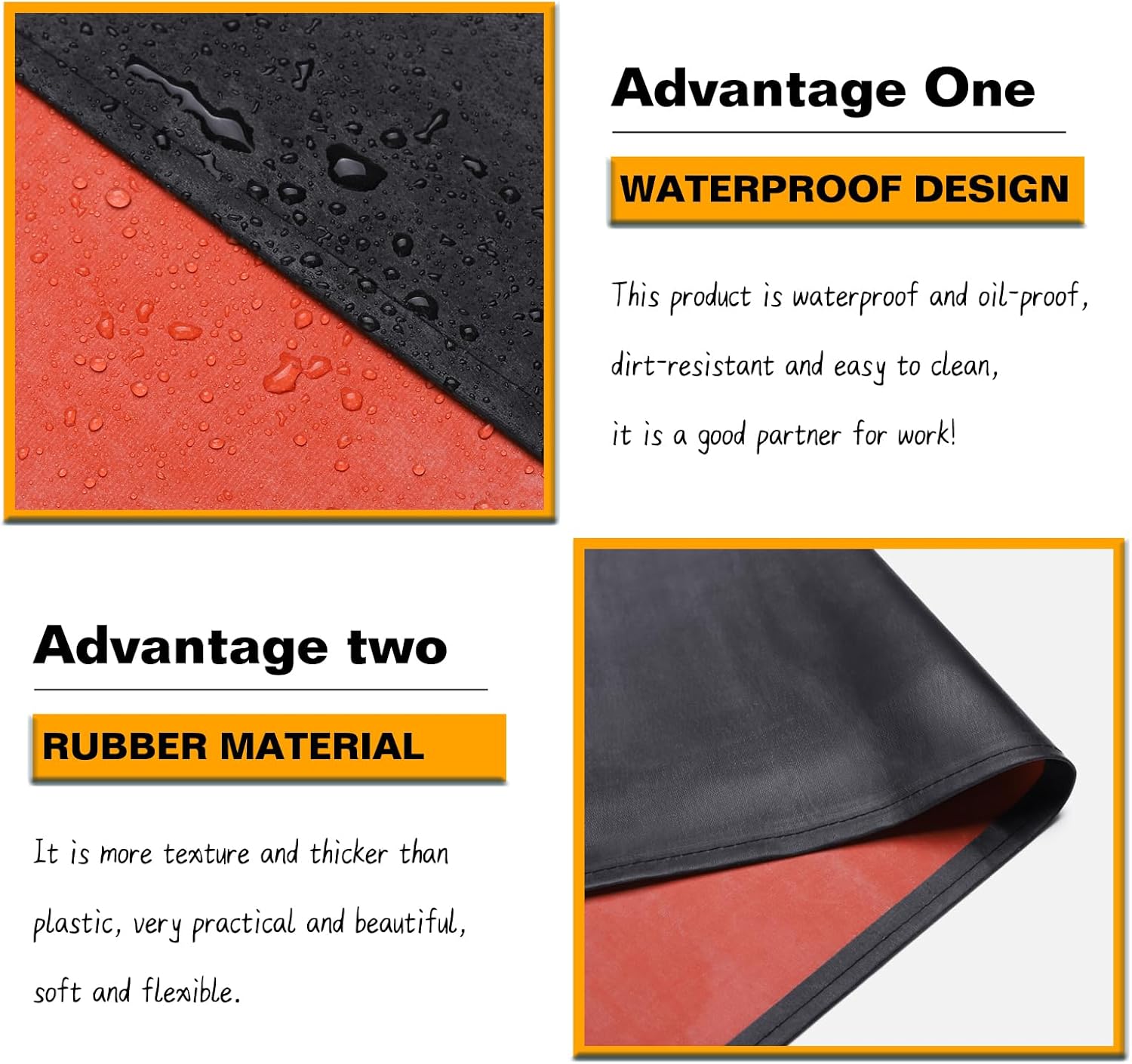 Homsolver Thick Rubber Waterproof Apron, Adjustable Heavy Duty Dishwashing Apron, Work Apron For Cooking, Cleaning Fish, Gardening, Lab Work, Butcher And Dog Grooming - Image 4