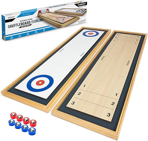 GoSports Juego de Shuffleboard y Curling 2 en 1 de Mesa
