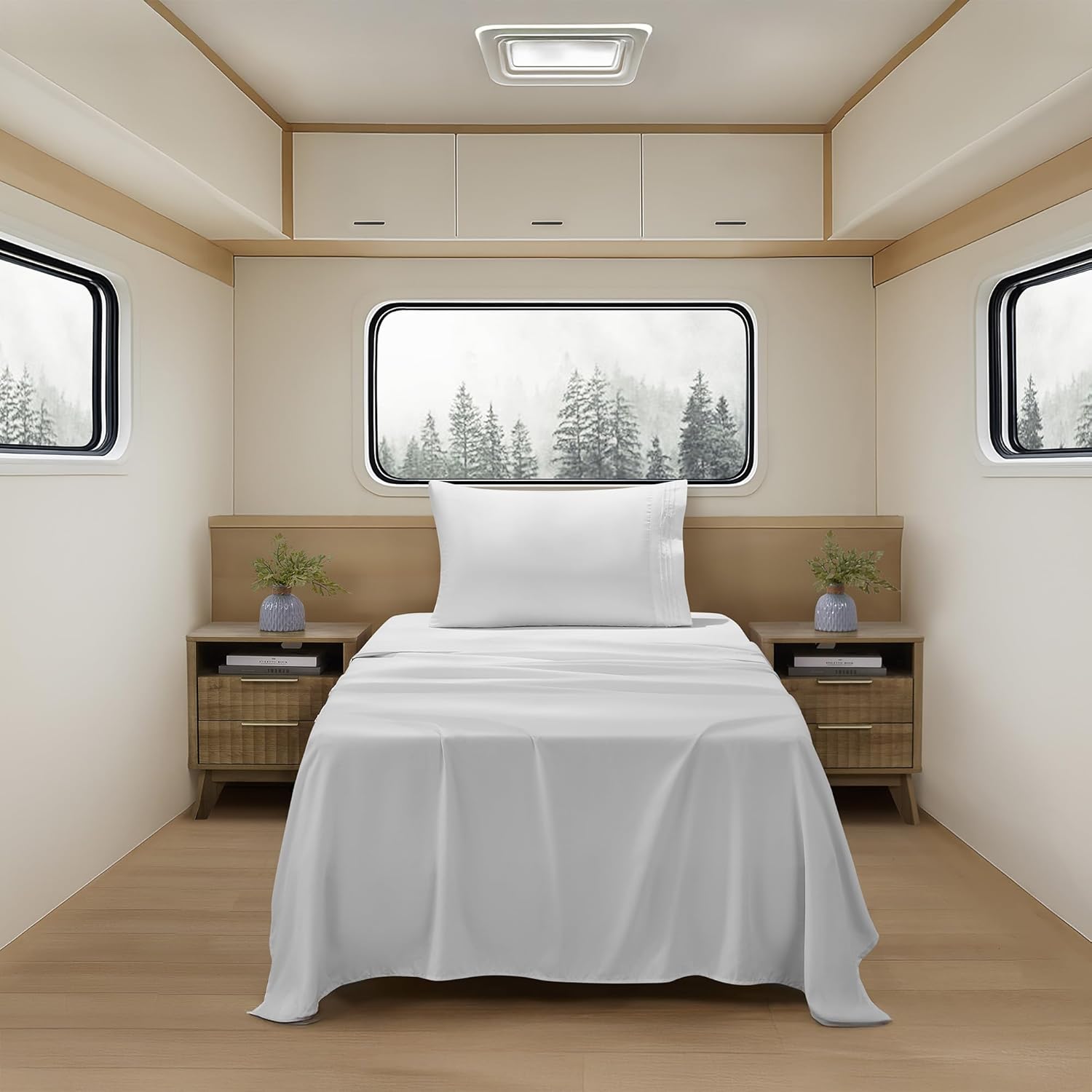 Camping Sheets Twin Size - Outdoor Air Mattress Sheet Set – Built-in Corner Straps for Air Mattress & Camping Use – Designed for Inflatable Beds & Tailgate Sleepovers, Silver