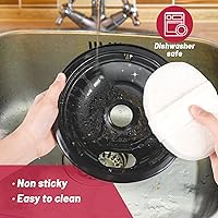 Vista 18 de W10196405 W10196406 - Sartenes de goteo para estufa eléctrica, compatibles con Whirlpool Electric Range-Thickening para evitar doblado, juego de 4