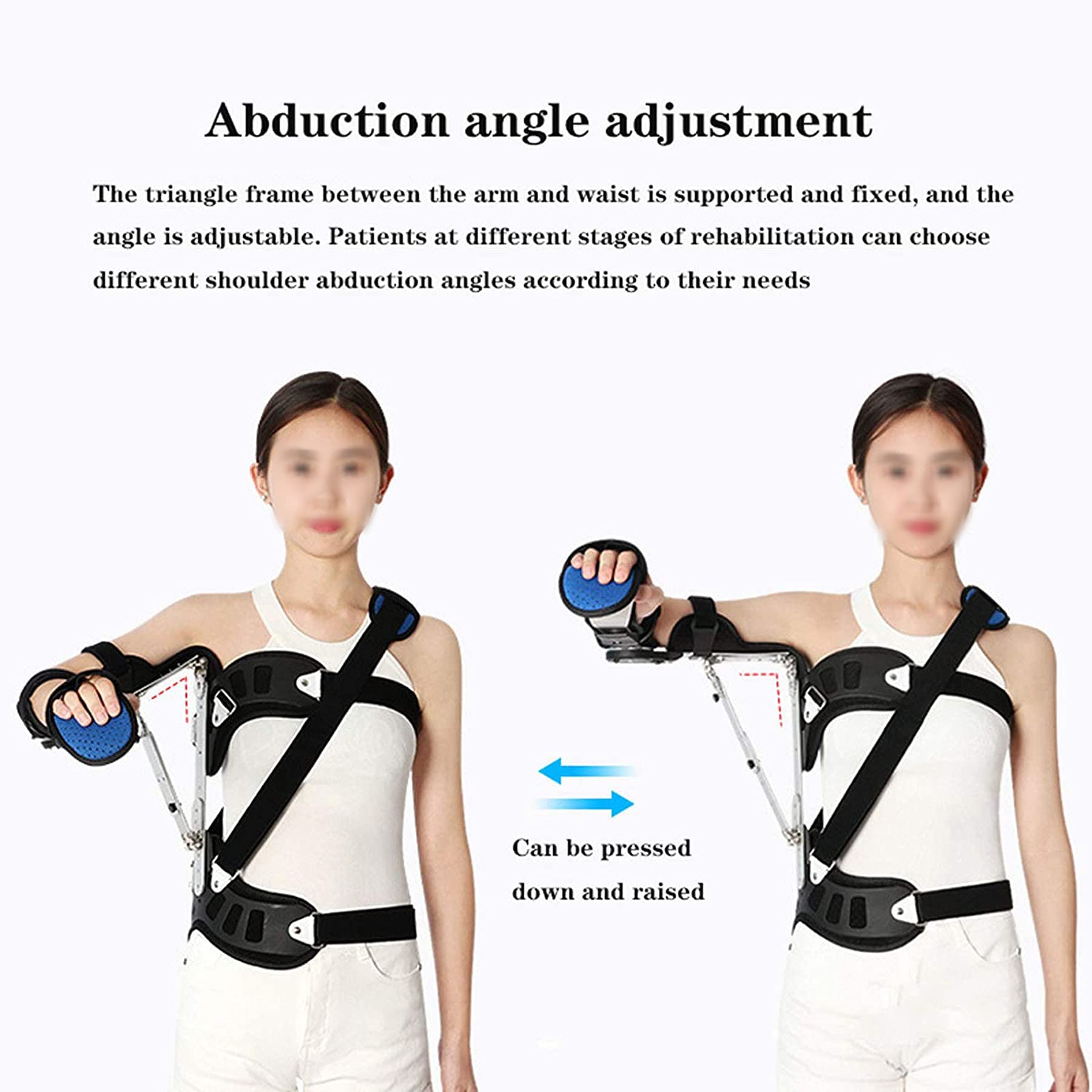 Soporte Abducción Hombro Inmovilizador Ajustable para Roturas Luxaciones Esguinces Distensiones Fracturas para Soporte de Lesiones Fijación Hombro Disponible para Mujeres Hombres,Right