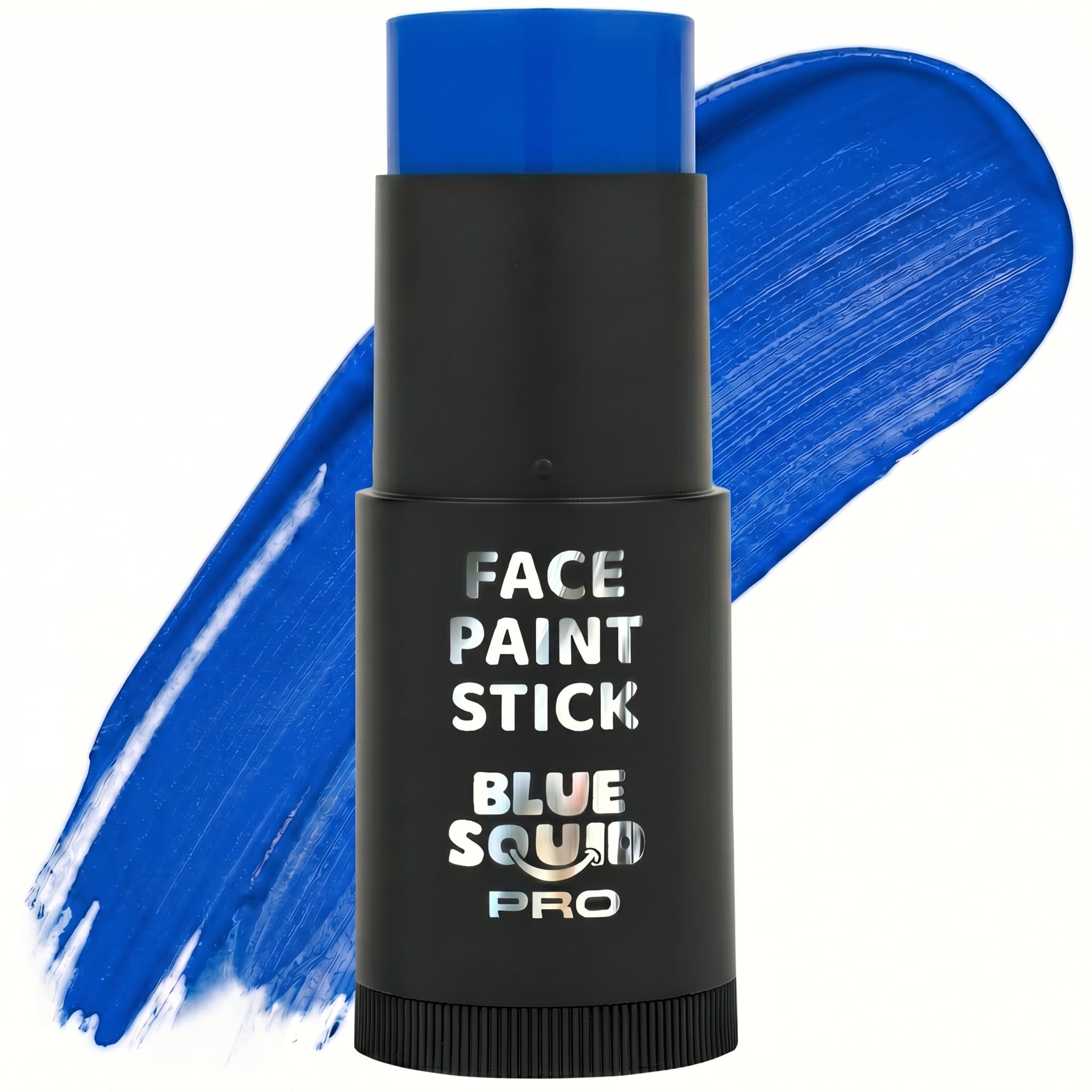 Blue Squid - XXXL - Blue Face Paint Stick PRO - Waterproof Body Paint for Adults & Kids Eye Black Baseball - Vegan Hypoallergenic Twist-Up Non-Toxic Makeup Stick for Cosplay, Sports