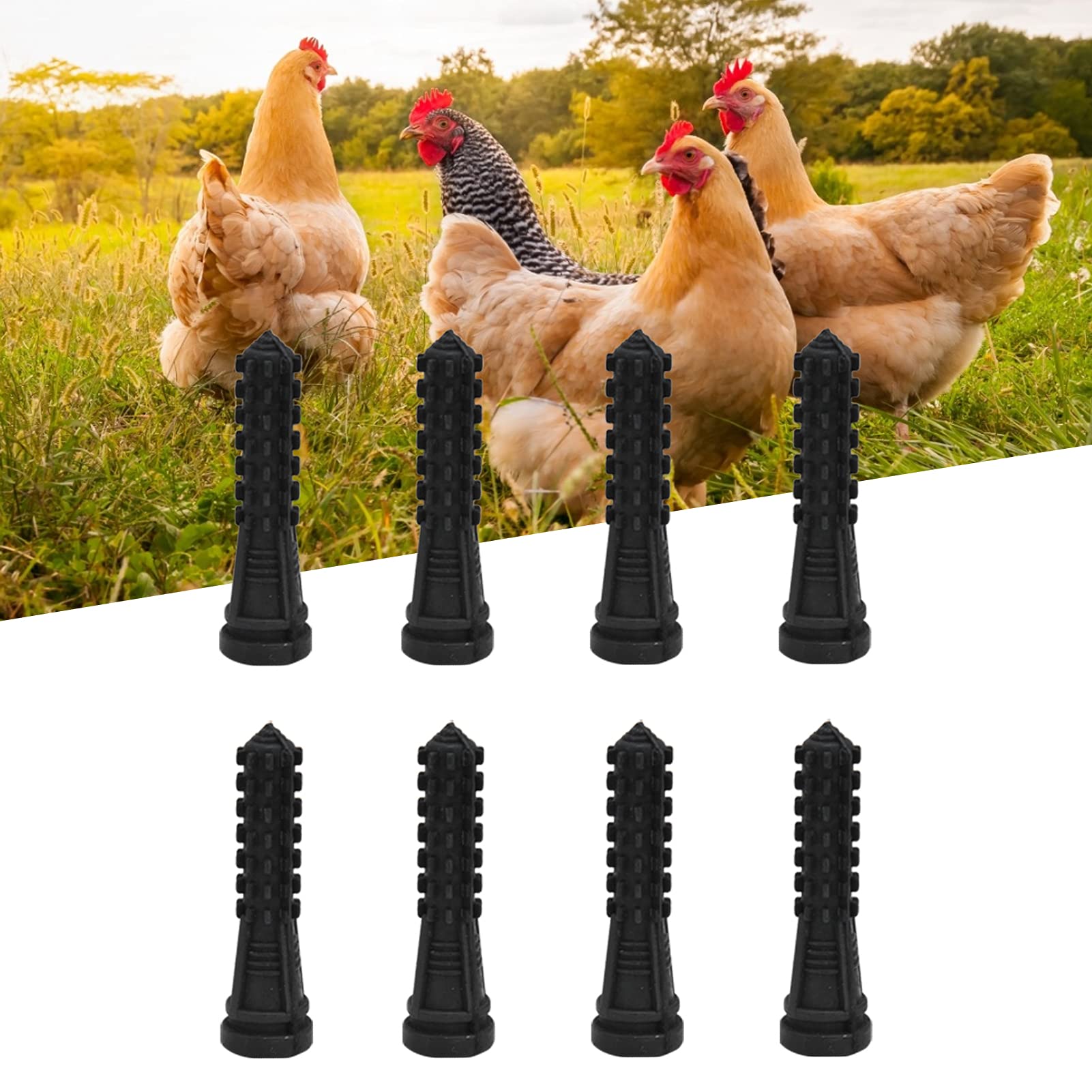 HEEPDD Sostituzione delle Dita in Gomma per Spiumatrice di Pollame per la Spiumatrice Automatica di Pollo e Qualsiasi Parte per la Rimozione di Piume di Pollame, 50 Pezzi (Nero)
