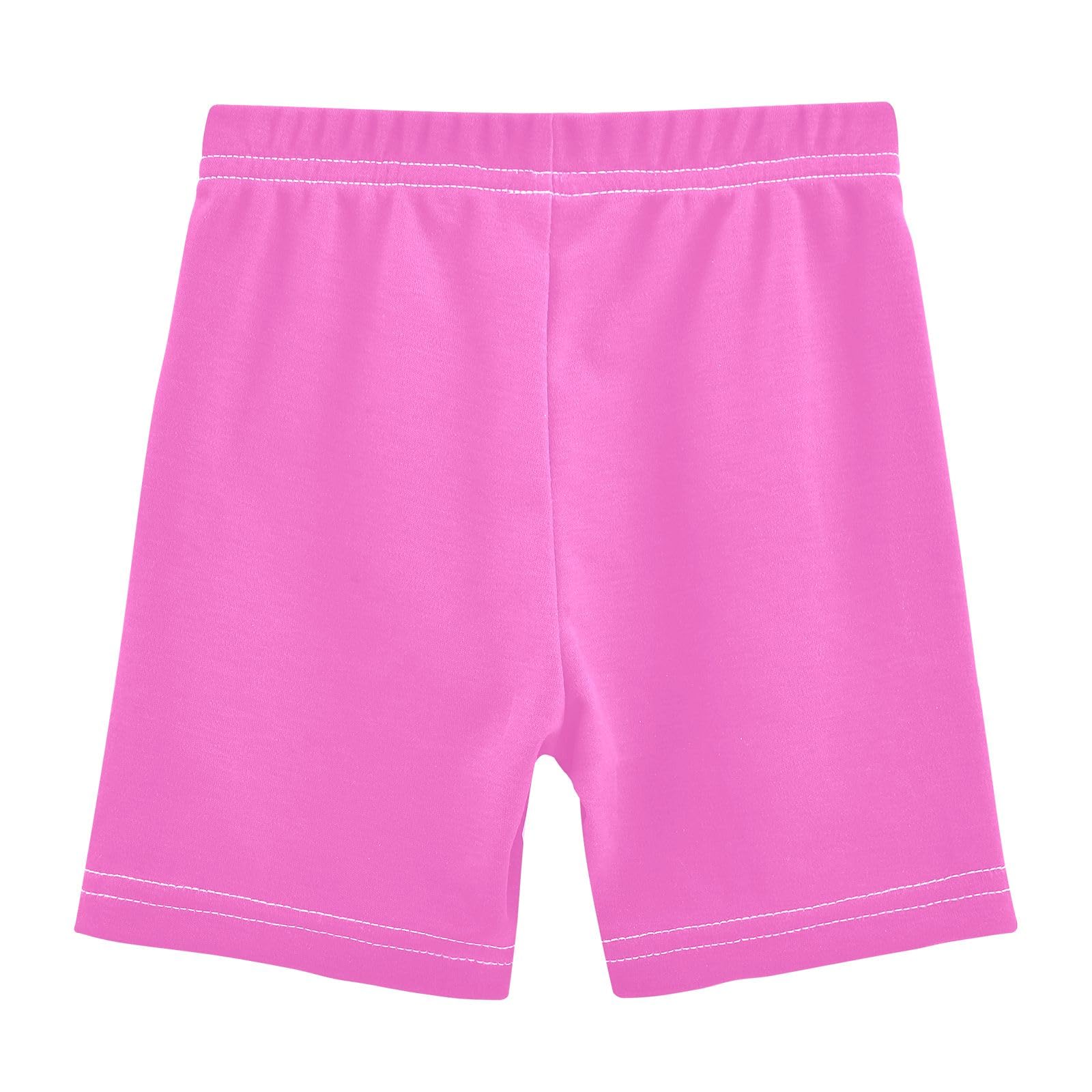 CHIFIGNO Rose Pink Cartwheel Shorts for Girls Bike Shorts Cotton Under Dress Dance Short Size 8