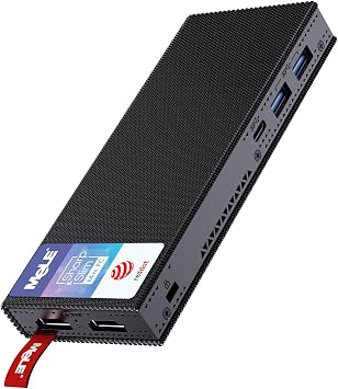 MeLE PCG02 Pro Fanless Stick PC with Windows 11 Pro, N100 8GB RAM 128GB Storage, Mini Computer Dual HDMI, 4266MHz LPDDR4, WiFi5 Gigabit Ethernet, USB Type-C PD3.0 on Business Office IoT, Media, Home