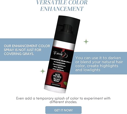 Miniatura 4 de CHOISIE1 Spray de color mejorado - Borwn oscuro natural (no necesita compresor)