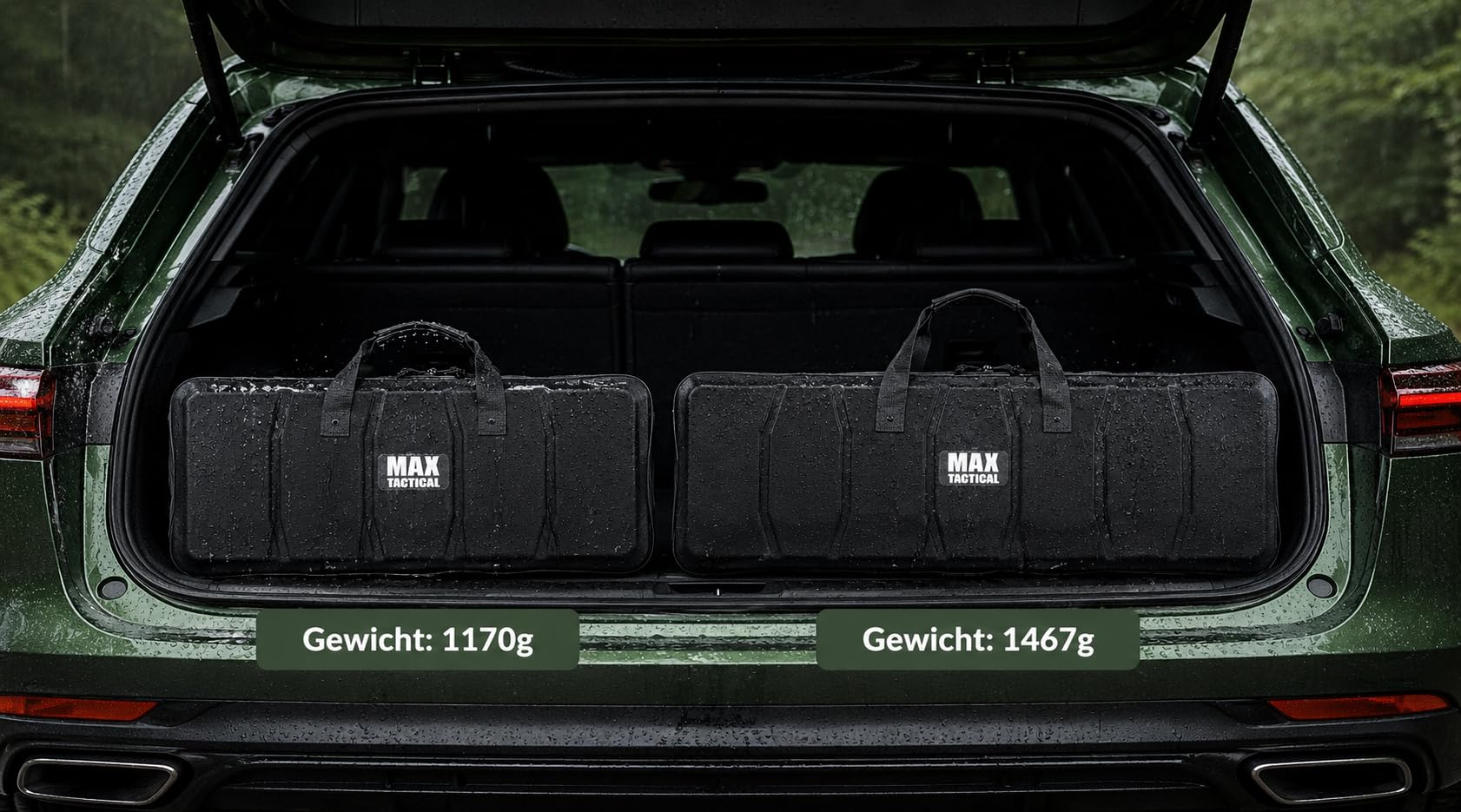 Soft Case Waffentasche – Gewehrkoffer Hybrid aus leichtem Eva Hartschaum – Abschließbares Gewehrfutteral Transport – Universal Transportkoffer mit Waben-Schaumstoff