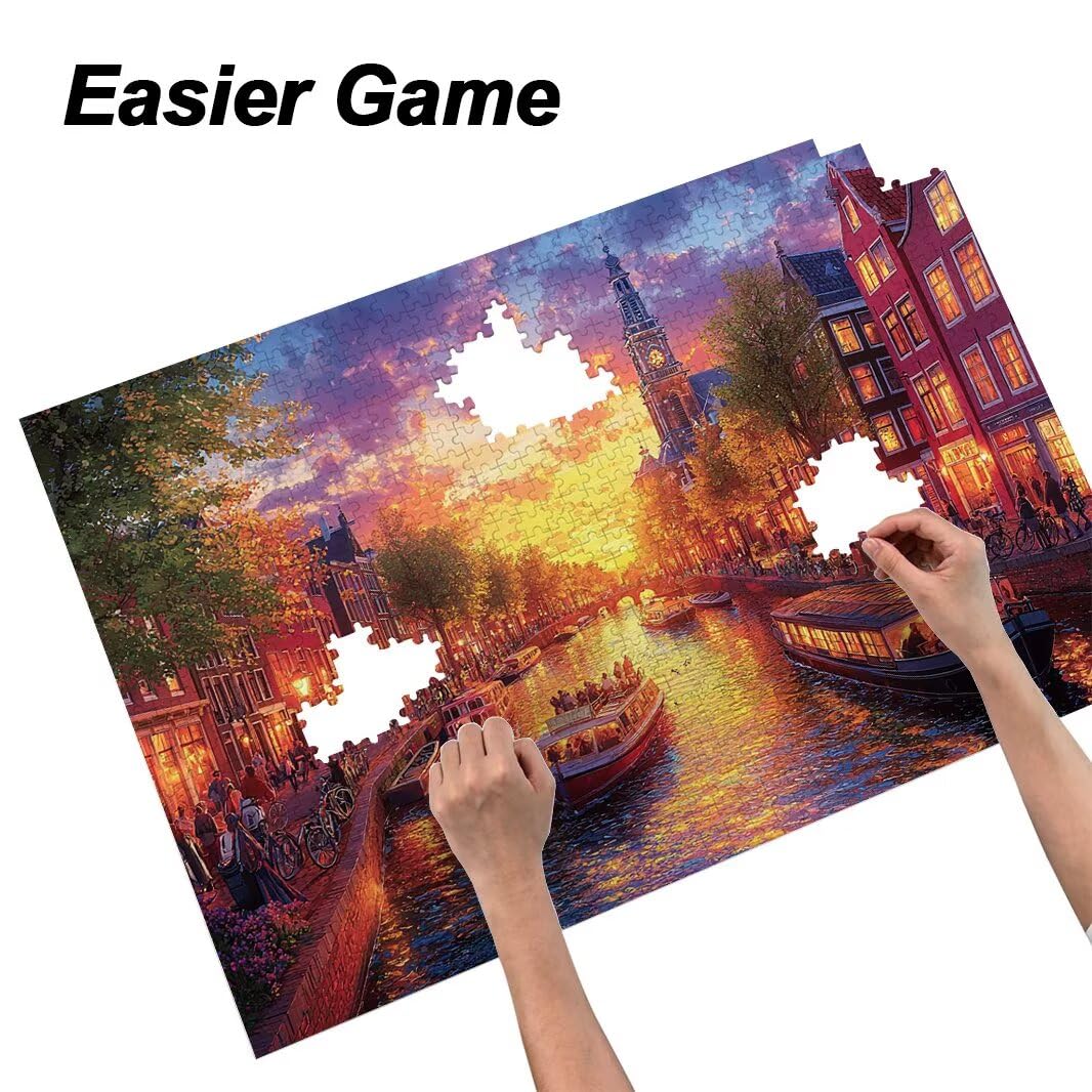 Puzzle 3000 elementów dla dorosłych, niemożliwe Wenecja Puzzle dla