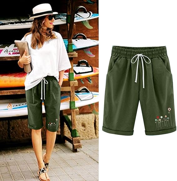 Lange stoff shorts Clearance