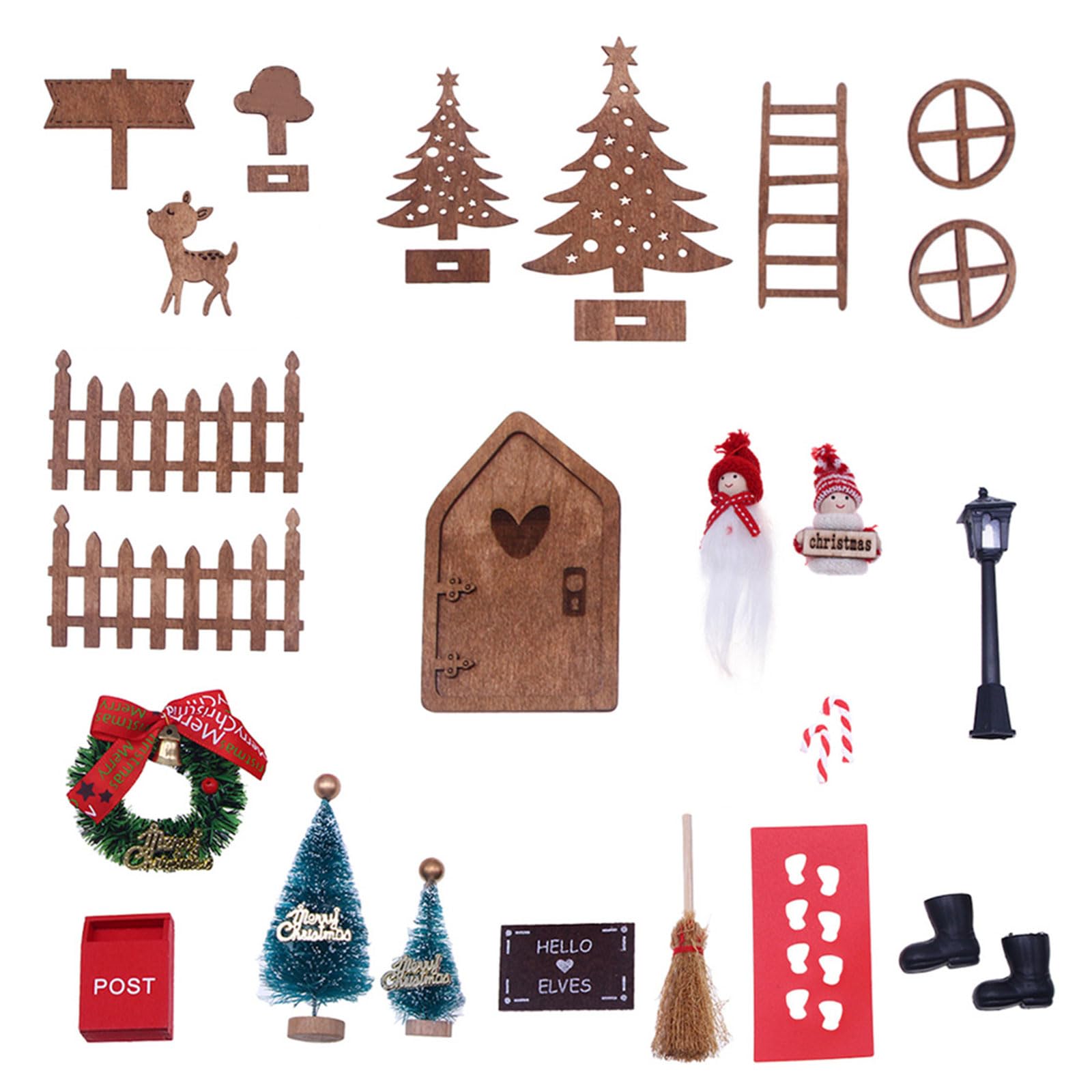 Couronne de Noël miniature 1:12 pour maison de poupée et jeu de rôle